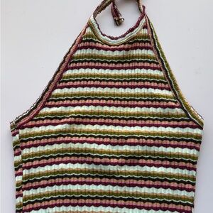American Eagle Outfitters Multicolor Striped Halter Top